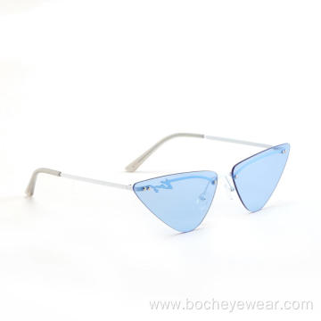 7044 Custom logo clear uv400 trendy fashion shades sunglasses for women